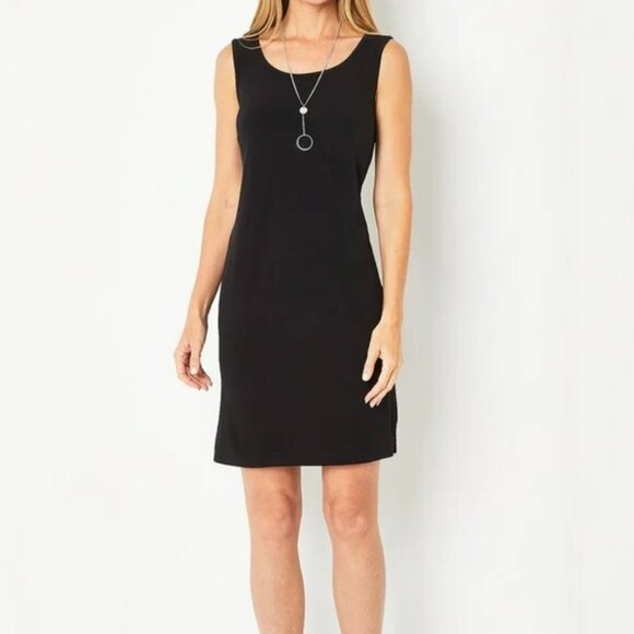 NEW!‎ ALXY Sheath Dress Black Sz 10 Sleeveless $54 Round Neck Above Knee - Picture 10 of 11
